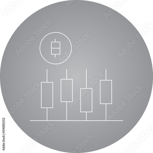 Analytic graph single icon vector illustration