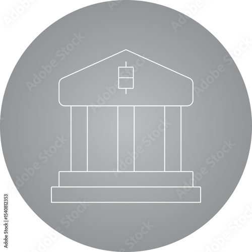 Bank single icon vector illustration