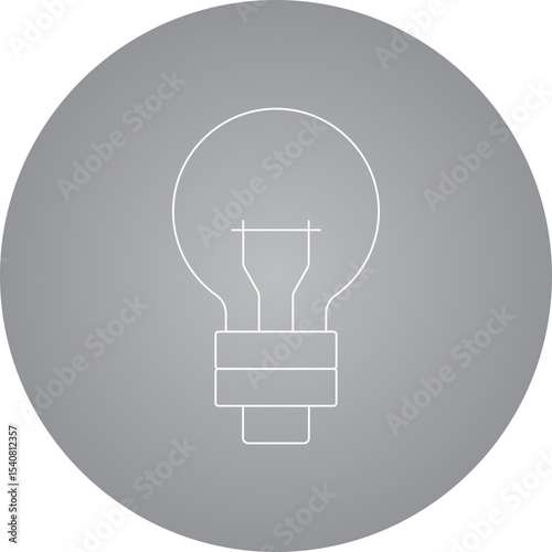 Bulb single icon vector illustration