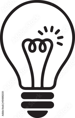 Illuminating Ideas A Lightbulb Icon Representing Innovation and Creativity
