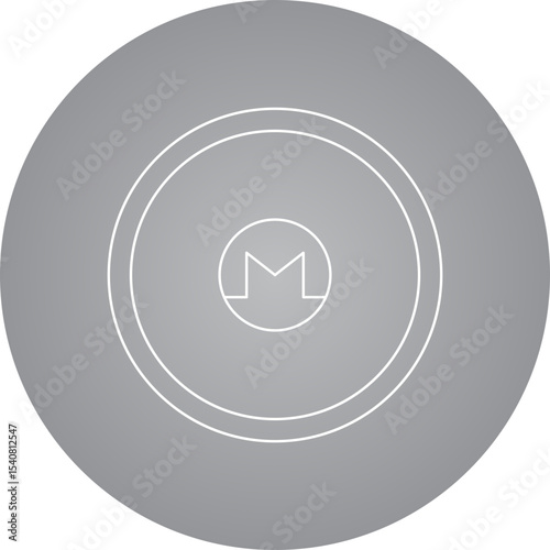 Crypto coin 8 single icon vector illustration