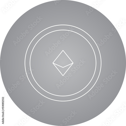 Crypto coin 5 single icon vector illustration