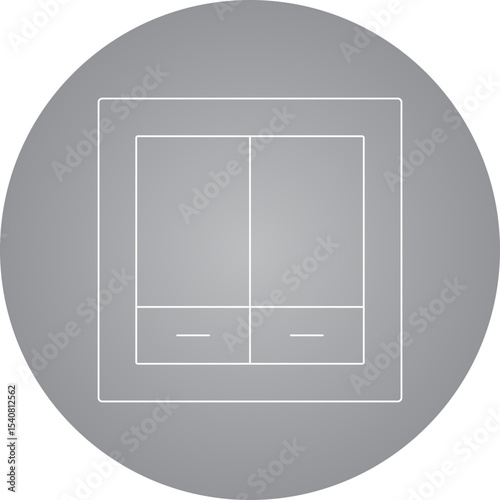 Division single icon vector illustration