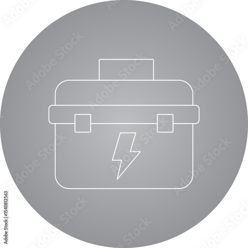 Electric suitcase single icon vector illustration