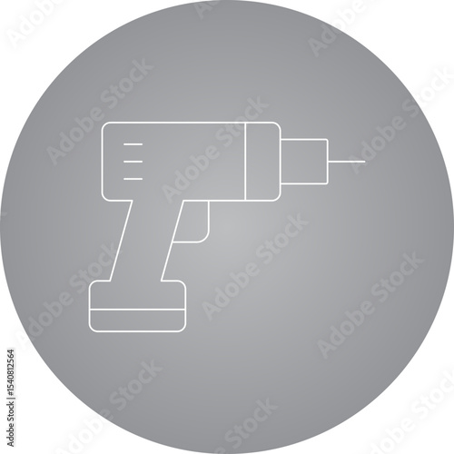 Drill single icon vector illustration