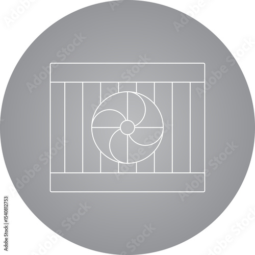 Fan single icon vector illustration