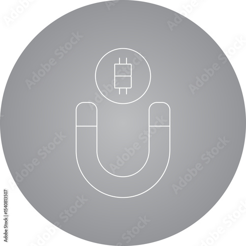 Magnet single icon vector illustration