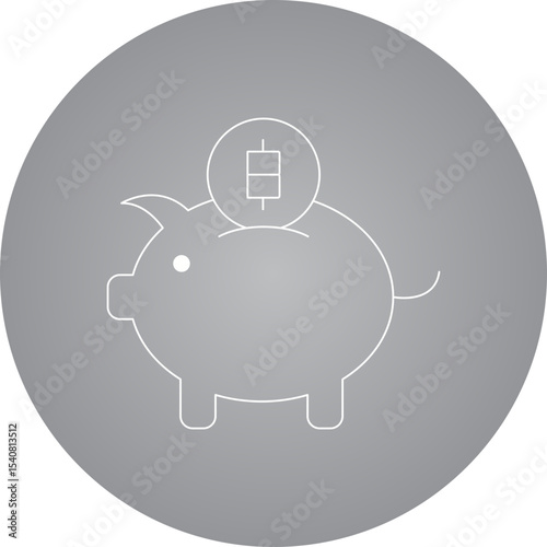 Money saver single icon vector illustration