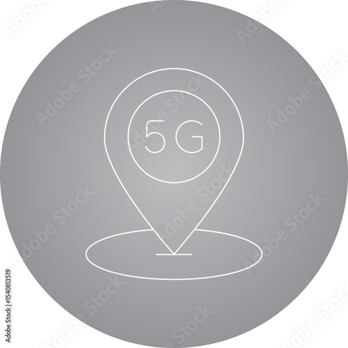 Location 5g single icon vector illustration