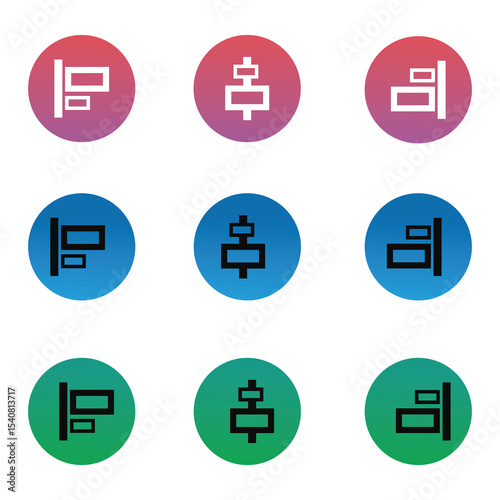 Unique style contact icon set