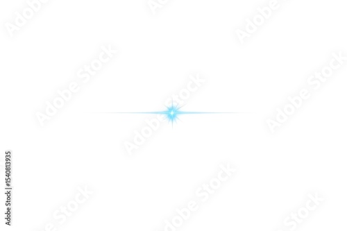 Light Flare: Blue Diamond Sparkle Effect, Bright Glimmer, Celestial Shine, Lens Flare Overlay