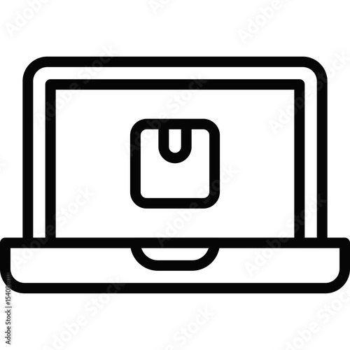 Online parcel single icon vector illustration