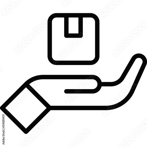 Parcel single icon vector illustration