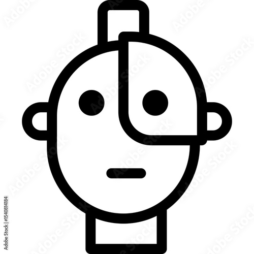Robot single icon vector illustration