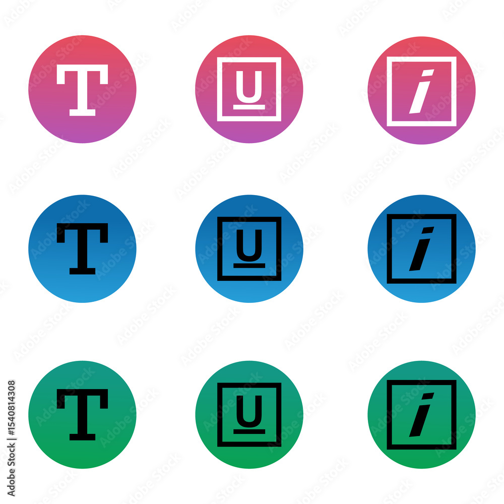 Unique style contact icon set Unique style contact icon set
