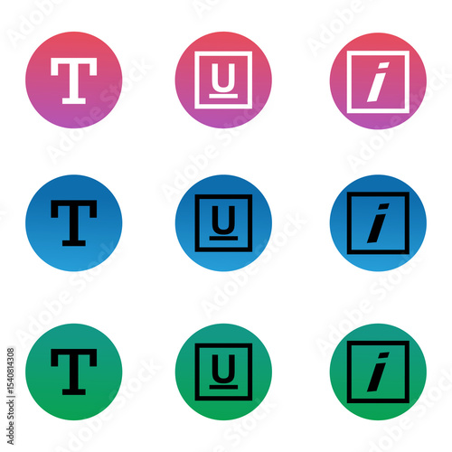 Unique style contact icon set