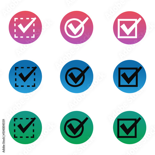 Unique style contact icon set