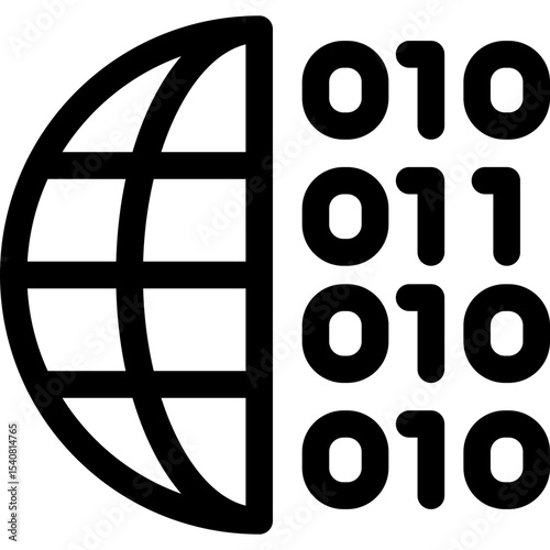 Binary codes single icon vector illustration