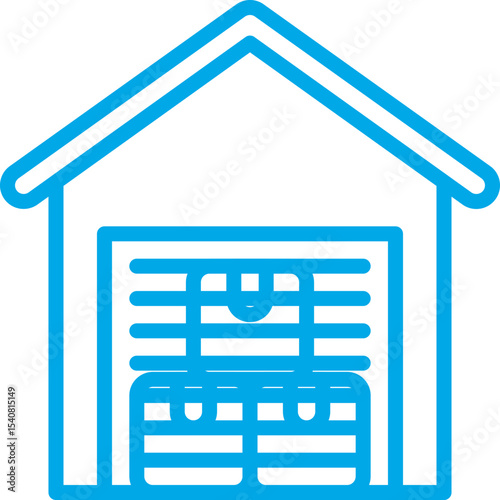 Garage single icon vector illustration