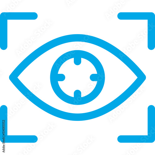Eye scanner single icon vector illustration