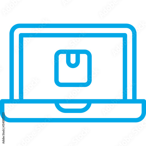 Online parcel single icon vector illustration