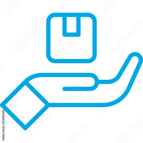 Parcel single icon vector illustration