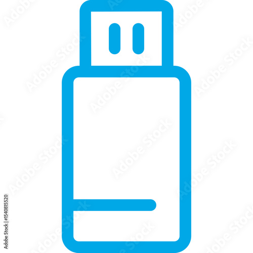 USB single icon vector illustration
