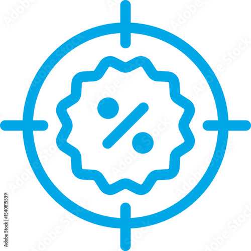 Target discount single icon vector illustration