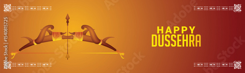 Happy dussehra celebration banner