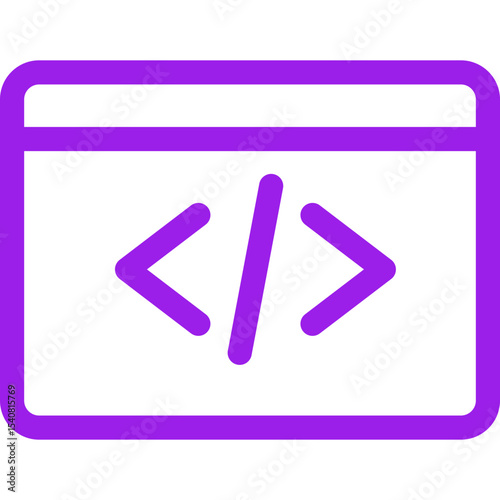 Coding single icon vector illustration