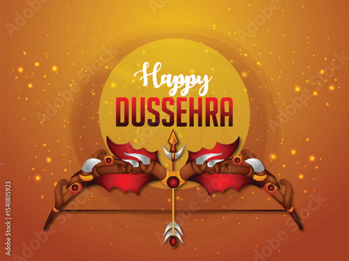 Happy dussehra vijayadashami hindu festival design concept