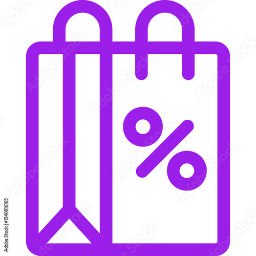 Discount bag single icon vector illustration