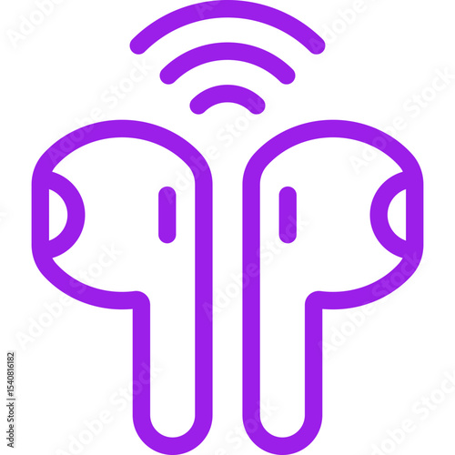 Earbuds single icon vector illustration