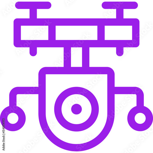 Drone single icon vector illustration