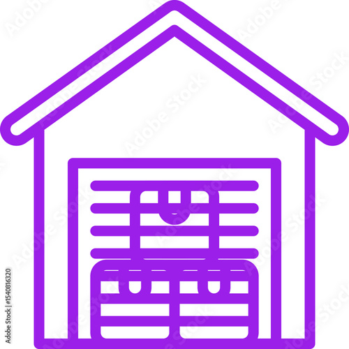 Garage single icon vector illustration