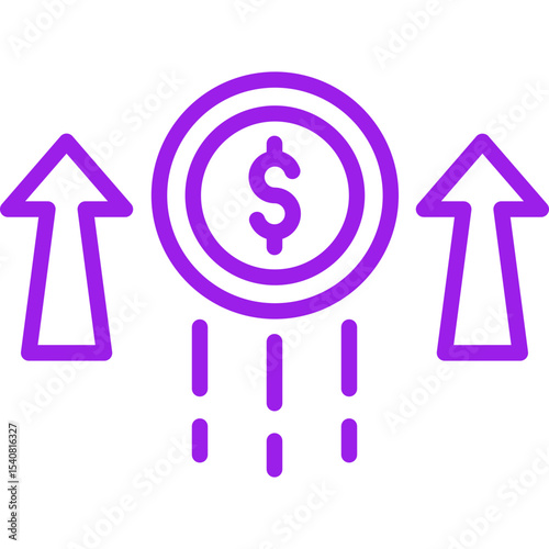 Growth single icon vector illustration