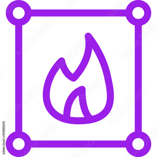 Fire single icon vector illustration