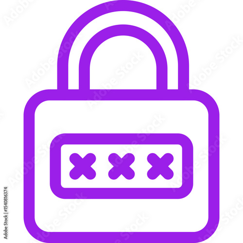 Lock single icon vector illustration