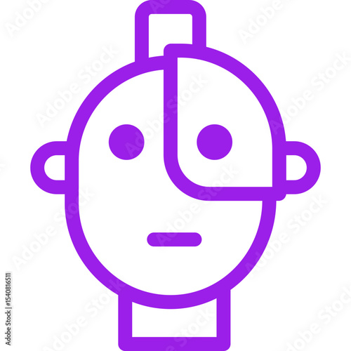 Robot single icon vector illustration