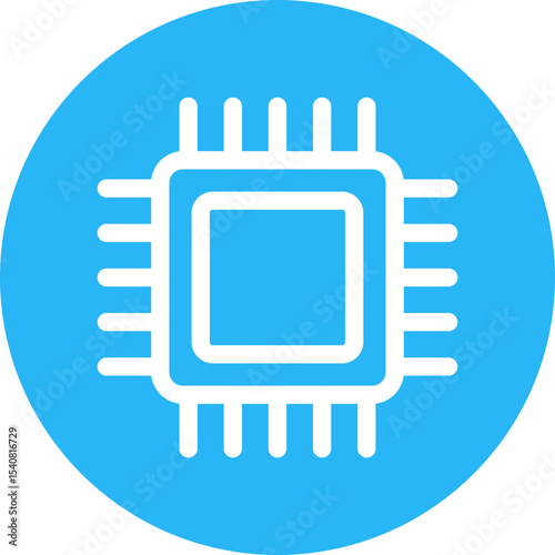 CPU single icon vector illustration