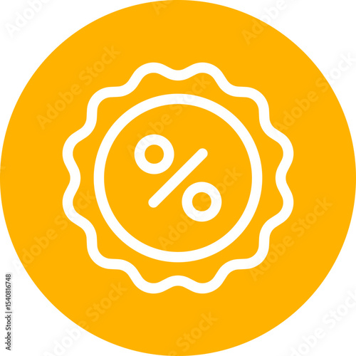 Discount voucher single icon vector illustration