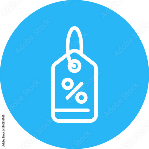 Discount tag single icon vector illustration