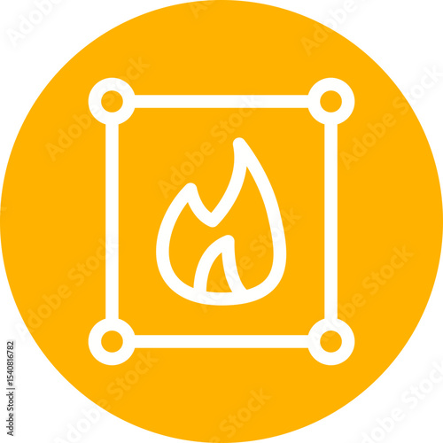 Fire single icon vector illustration