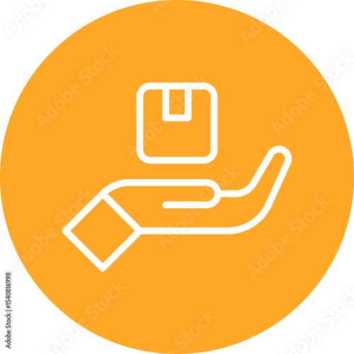 Parcel single icon vector illustration