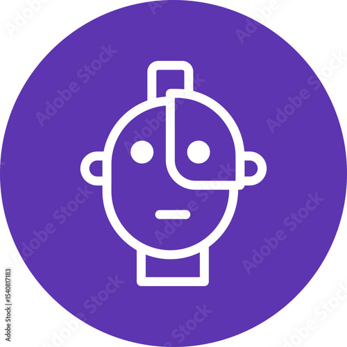 Robot single icon vector illustration