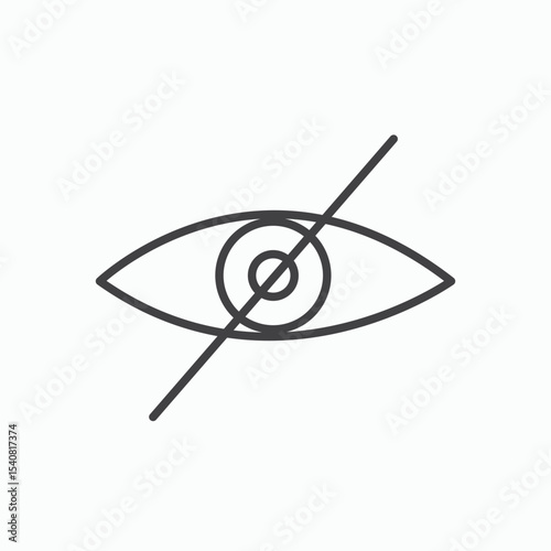 Eye crossed icon