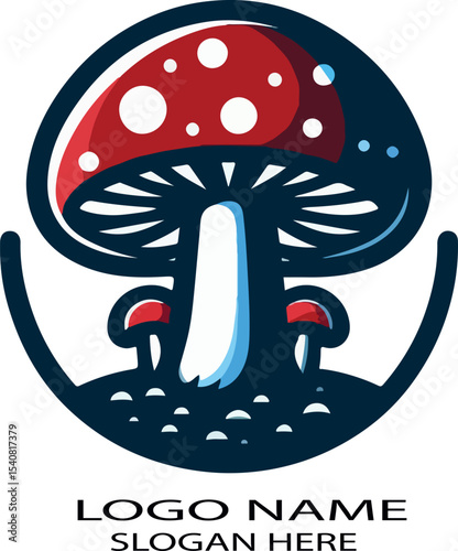  mushroom Logo icon vector white background .
