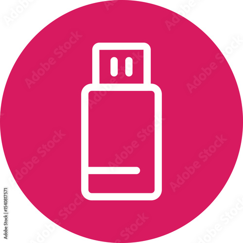 USB single icon vector illustration