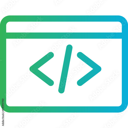 Coding single icon vector illustration