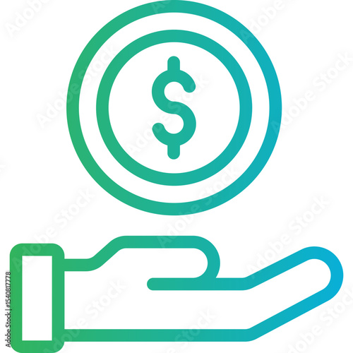 Give money single icon vector illustration